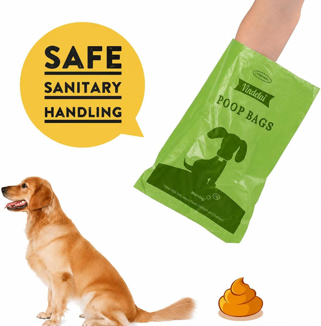 Dog Poop Bags Rolls with Dispenser– Keep Hands Clean 450 Count - Scented