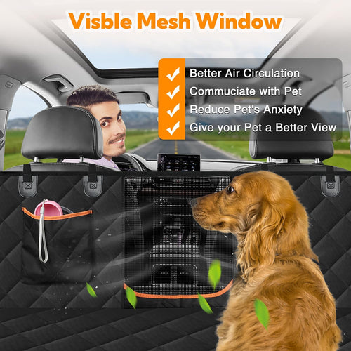 Dog Car Seat Cover for Back Seat, Waterproof Hammock for Car&Suv