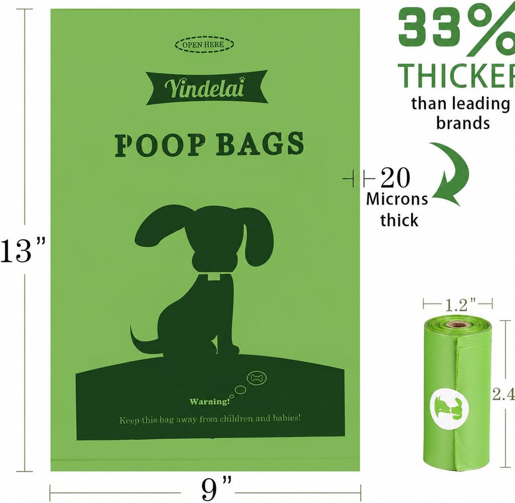 Dog Poop Bags Rolls with Dispenser– Keep Hands Clean 450 Count - Scented